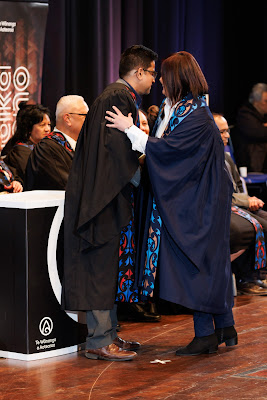 Photo from the TWoA Tāmaki Makaurau 2023 Graduations (Ceremony 3 @ 8pm), held at the Due Drop Events Centre, Manukau, Auckland, New Zealand on Wednesday, 7 June, 2023. Photo: Mike Walen / KeyImagery Photography. Copyright: © Te Wānanga o Aotearoa.