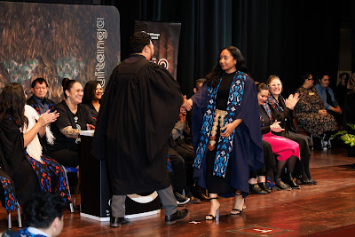 Photo from the TWoA Tāmaki Makaurau 2023 Graduations (Ceremony 4 @ 10am), held at the Due Drop Events Centre, Manukau, Auckland, New Zealand on Thursday, 8 June, 2023. Photo: Mike Walen / KeyImagery Photography. Copyright: © Te Wānanga o Aotearoa.
