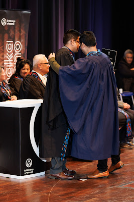 Photo from the TWoA Tāmaki Makaurau 2023 Graduations (Ceremony 3 @ 8pm), held at the Due Drop Events Centre, Manukau, Auckland, New Zealand on Wednesday, 7 June, 2023. Photo: Mike Walen / KeyImagery Photography. Copyright: © Te Wānanga o Aotearoa.