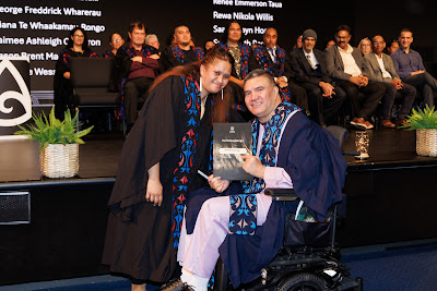 Photo from Ceremony 1 of the TWoA Tāmaki Makaurau 2025 Graduations (May 2025) held at the Mangere Arts Centre in Auckland, New Zealand on Monday, 26 May, 2025. Photo by Mike Walen / KeyImagery Photography. Copyright: © 2025 Te Wānanga o Aotearoa.
