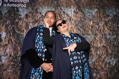Booth photo from the TWoA Whirikoka 2023 Graduation (Gisborne), held at the War Memorial Theatre, Gisborne, East Coast, New Zealand on Wednesday 5 April, 2023. Photo: InstaBooth by KeyImagery Photography. Copyright: © Te Wānanga o Aotearoa.