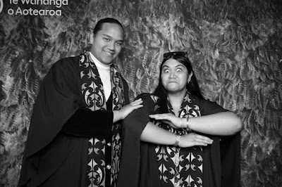 Booth photo from the TWoA Whirikoka 2023 Graduation (Gisborne), held at the War Memorial Theatre, Gisborne, East Coast, New Zealand on Wednesday 5 April, 2023. Photo: InstaBooth by KeyImagery Photography. Copyright: © Te Wānanga o Aotearoa.