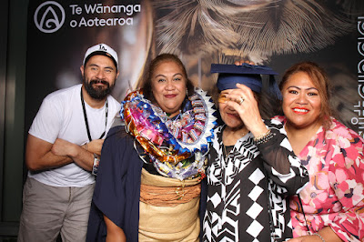 Booth photo from Ceremony 2 of the TWoA Tāmaki Makaurau 2025 Graduations (March 2025) held at the Mangere Arts Centre in Auckland, New Zealand on Wednesday, 12 March, 2025. Photo: InstaBooth by KeyImagery Photography. Copyright: © 2025 Te Wānanga o Aotearoa.