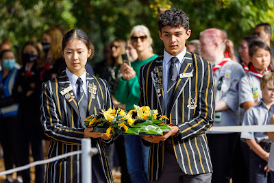 Photo from the Anzac Day 2022 Civic Service held at Memorial Park, Hamilton, Waikato, New Zealand. Taken: Monday, 25 April 2022. Photography: Mike Walen / KeyImagery Photography. Copyright: © Hamilton City Council.