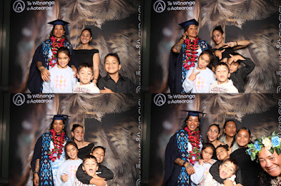 Booth photo from Ceremony 2 of the TWoA Tāmaki Makaurau 2025 Graduations (March 2025) held at the Mangere Arts Centre in Auckland, New Zealand on Wednesday, 12 March, 2025. Photo: InstaBooth by KeyImagery Photography. Copyright: © 2025 Te Wānanga o Aotearoa.
