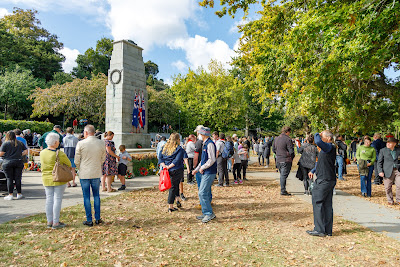 Photo from the Anzac Day 2022 Civic Service held at Memorial Park, Hamilton, Waikato, New Zealand. Taken: Monday, 25 April 2022. Photography: Mike Walen / KeyImagery Photography. Copyright: © Hamilton City Council.