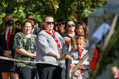 Photo from the Anzac Day 2022 Civic Service held at Memorial Park, Hamilton, Waikato, New Zealand. Taken: Monday, 25 April 2022. Photography: Mike Walen / KeyImagery Photography. Copyright: © Hamilton City Council.