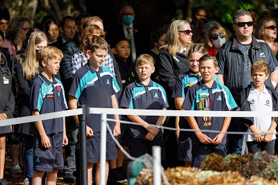 Photo from the Anzac Day 2022 Civic Service held at Memorial Park, Hamilton, Waikato, New Zealand. Taken: Monday, 25 April 2022. Photography: Mike Walen / KeyImagery Photography. Copyright: © Hamilton City Council.