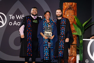 Photo from Ceremony 2 of the TWoA Tāmaki Makaurau 2025 Graduations (May 2025) held at the Mangere Arts Centre in Auckland, New Zealand on Monday, 26 May, 2025. Photo by Mike Walen / KeyImagery Photography. Copyright: © 2025 Te Wānanga o Aotearoa.
