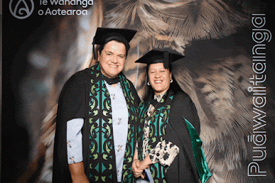 Booth photo from the TWoA Tainui 2025 Graduations (Ceremony 3 @ 10am) held at Claudelands Event Centre in Hamilton, Waikato, New Zealand on Wednesday, 30 April, 2025. Photography by InstaBooth / KeyImagery Photography. Copyright: © 2025 Te Wānanga o Aotearoa.