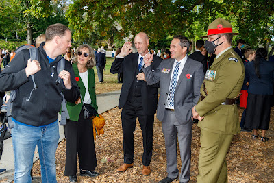 Photo from the Anzac Day 2022 Civic Service held at Memorial Park, Hamilton, Waikato, New Zealand. Taken: Monday, 25 April 2022. Photography: Mike Walen / KeyImagery Photography. Copyright: © Hamilton City Council.