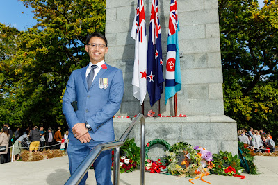 Photo from the Anzac Day 2022 Civic Service held at Memorial Park, Hamilton, Waikato, New Zealand. Taken: Monday, 25 April 2022. Photography: Mike Walen / KeyImagery Photography. Copyright: © Hamilton City Council.