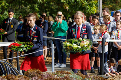Photo from the Anzac Day 2022 Civic Service held at Memorial Park, Hamilton, Waikato, New Zealand. Taken: Monday, 25 April 2022. Photography: Mike Walen / KeyImagery Photography. Copyright: © Hamilton City Council.