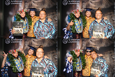 Booth photo from Ceremony 2 of the TWoA Tāmaki Makaurau 2025 Graduations (March 2025) held at the Mangere Arts Centre in Auckland, New Zealand on Wednesday, 12 March, 2025. Photo: InstaBooth by KeyImagery Photography. Copyright: © 2025 Te Wānanga o Aotearoa.