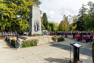 Photo from the Anzac Day 2022 Civic Service held at Memorial Park, Hamilton, Waikato, New Zealand. Taken: Monday, 25 April 2022. Photography: Mike Walen / KeyImagery Photography. Copyright: © Hamilton City Council.