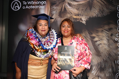Booth photo from Ceremony 2 of the TWoA Tāmaki Makaurau 2025 Graduations (March 2025) held at the Mangere Arts Centre in Auckland, New Zealand on Wednesday, 12 March, 2025. Photo: InstaBooth by KeyImagery Photography. Copyright: © 2025 Te Wānanga o Aotearoa.