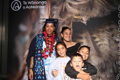 Booth photo from Ceremony 2 of the TWoA Tāmaki Makaurau 2025 Graduations (March 2025) held at the Mangere Arts Centre in Auckland, New Zealand on Wednesday, 12 March, 2025. Photo: InstaBooth by KeyImagery Photography. Copyright: © 2025 Te Wānanga o Aotearoa.