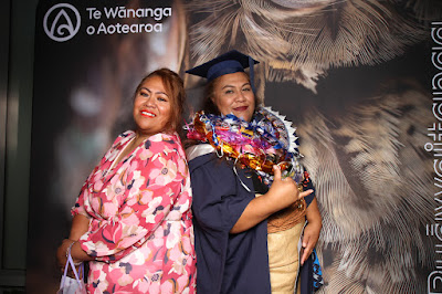 Booth photo from Ceremony 2 of the TWoA Tāmaki Makaurau 2025 Graduations (March 2025) held at the Mangere Arts Centre in Auckland, New Zealand on Wednesday, 12 March, 2025. Photo: InstaBooth by KeyImagery Photography. Copyright: © 2025 Te Wānanga o Aotearoa.