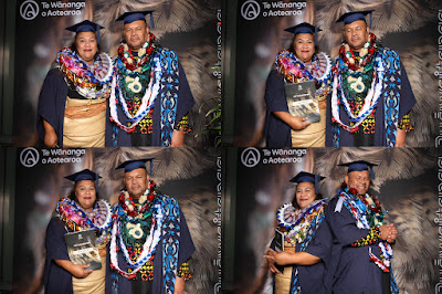 Booth photo from Ceremony 2 of the TWoA Tāmaki Makaurau 2025 Graduations (March 2025) held at the Mangere Arts Centre in Auckland, New Zealand on Wednesday, 12 March, 2025. Photo: InstaBooth by KeyImagery Photography. Copyright: © 2025 Te Wānanga o Aotearoa.