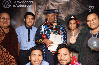Booth photo from Ceremony 2 of the TWoA Tāmaki Makaurau 2025 Graduations (March 2025) held at the Mangere Arts Centre in Auckland, New Zealand on Wednesday, 12 March, 2025. Photo: InstaBooth by KeyImagery Photography. Copyright: © 2025 Te Wānanga o Aotearoa.