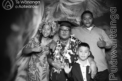 Booth photo from Ceremony 2 of the TWoA Tāmaki Makaurau 2025 Graduations (March 2025) held at the Mangere Arts Centre in Auckland, New Zealand on Wednesday, 12 March, 2025. Photo: InstaBooth by KeyImagery Photography. Copyright: © 2025 Te Wānanga o Aotearoa.
