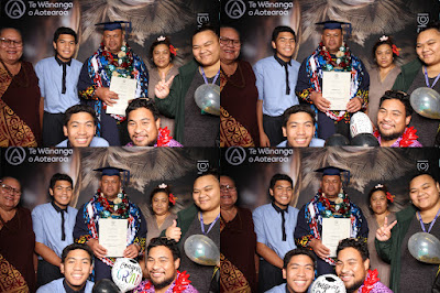 Booth photo from Ceremony 2 of the TWoA Tāmaki Makaurau 2025 Graduations (March 2025) held at the Mangere Arts Centre in Auckland, New Zealand on Wednesday, 12 March, 2025. Photo: InstaBooth by KeyImagery Photography. Copyright: © 2025 Te Wānanga o Aotearoa.