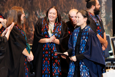 Photo from the TWoA Tāmaki Makaurau 2023 Graduations (Ceremony 5 @ 3pm), held at the Due Drop Events Centre, Manukau, Auckland, New Zealand on Thursday, 8 June, 2023. Photo: Mike Walen / KeyImagery Photography. Copyright: © Te Wānanga o Aotearoa.