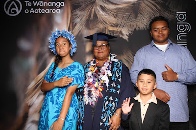 Booth photo from Ceremony 2 of the TWoA Tāmaki Makaurau 2025 Graduations (March 2025) held at the Mangere Arts Centre in Auckland, New Zealand on Wednesday, 12 March, 2025. Photo: InstaBooth by KeyImagery Photography. Copyright: © 2025 Te Wānanga o Aotearoa.