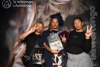 Booth photo from Ceremony 2 of the TWoA Tāmaki Makaurau 2025 Graduations (March 2025) held at the Mangere Arts Centre in Auckland, New Zealand on Wednesday, 12 March, 2025. Photo: InstaBooth by KeyImagery Photography. Copyright: © 2025 Te Wānanga o Aotearoa.