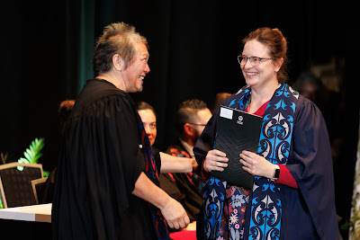 Photo from the TWoA Tāmaki Makaurau 2023 Graduations (Ceremony 5 @ 3pm), held at the Due Drop Events Centre, Manukau, Auckland, New Zealand on Thursday, 8 June, 2023. Photo: Mike Walen / KeyImagery Photography. Copyright: © Te Wānanga o Aotearoa.