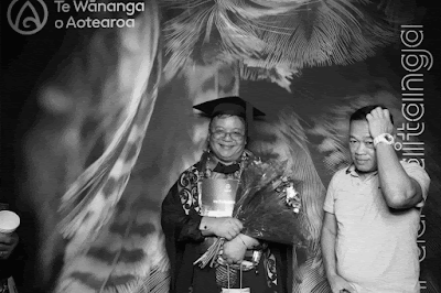 Booth photo from Ceremony 2 of the TWoA Tāmaki Makaurau 2025 Graduations (March 2025) held at the Mangere Arts Centre in Auckland, New Zealand on Wednesday, 12 March, 2025. Photo: InstaBooth by KeyImagery Photography. Copyright: © 2025 Te Wānanga o Aotearoa.