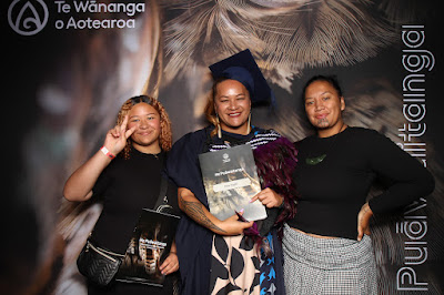 Booth photo from Ceremony 2 of the TWoA Tāmaki Makaurau 2025 Graduations (March 2025) held at the Mangere Arts Centre in Auckland, New Zealand on Wednesday, 12 March, 2025. Photo: InstaBooth by KeyImagery Photography. Copyright: © 2025 Te Wānanga o Aotearoa.