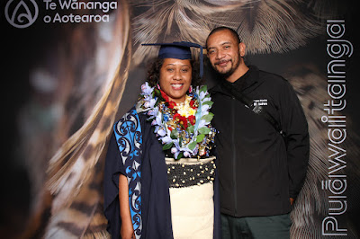 Booth photo from Ceremony 2 of the TWoA Tāmaki Makaurau 2025 Graduations (March 2025) held at the Mangere Arts Centre in Auckland, New Zealand on Wednesday, 12 March, 2025. Photo: InstaBooth by KeyImagery Photography. Copyright: © 2025 Te Wānanga o Aotearoa.