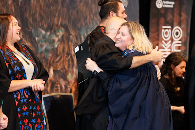 Photo from the TWoA Tāmaki Makaurau 2023 Graduations (Ceremony 5 @ 3pm), held at the Due Drop Events Centre, Manukau, Auckland, New Zealand on Thursday, 8 June, 2023. Photo: Mike Walen / KeyImagery Photography. Copyright: © Te Wānanga o Aotearoa.