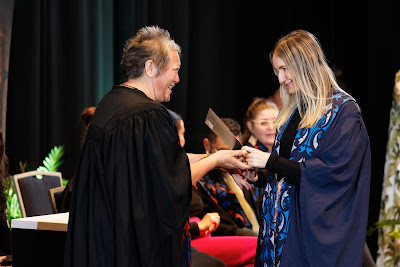 Photo from the TWoA Tāmaki Makaurau 2023 Graduations (Ceremony 5 @ 3pm), held at the Due Drop Events Centre, Manukau, Auckland, New Zealand on Thursday, 8 June, 2023. Photo: Mike Walen / KeyImagery Photography. Copyright: © Te Wānanga o Aotearoa.