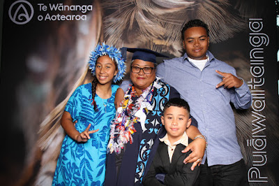 Booth photo from Ceremony 2 of the TWoA Tāmaki Makaurau 2025 Graduations (March 2025) held at the Mangere Arts Centre in Auckland, New Zealand on Wednesday, 12 March, 2025. Photo: InstaBooth by KeyImagery Photography. Copyright: © 2025 Te Wānanga o Aotearoa.