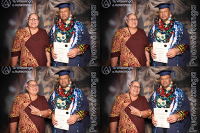 Booth photo from Ceremony 2 of the TWoA Tāmaki Makaurau 2025 Graduations (March 2025) held at the Mangere Arts Centre in Auckland, New Zealand on Wednesday, 12 March, 2025. Photo: InstaBooth by KeyImagery Photography. Copyright: © 2025 Te Wānanga o Aotearoa.