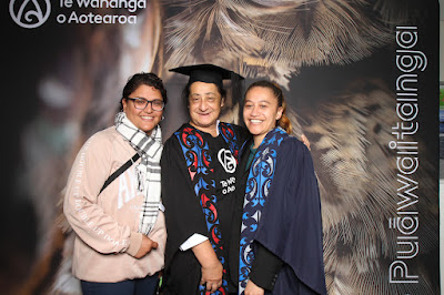 Booth photo from the TWoA Waiariki 2024 Graduations (Kawerau), held at Rautahi Marae, Kawerau, Bay of Plenty, New Zealand on Friday, 17 May, 2023. Photo: InstaBooth by KeyImagery Photography. Copyright: © Te Wānanga o Aotearoa.