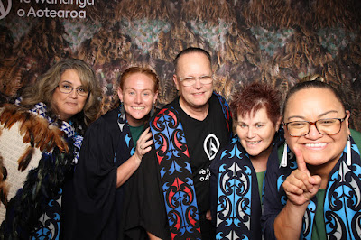 Booth photo from the TWoA Tainui 2023 Graduations (Ceremony 2 - Wednesday Afternoon), held at Hamilton Boys High School, Hamilton, Waikato, New Zealand on Wednesday, 19 April 2023. Photo: InstaBooth by KeyImagery Photography. Copyright: © Te Wānanga o Aotearoa.