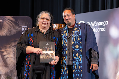 Photo from the TWoA Whirikoka 2024 Graduation (Gisborne), held at the War Memorial Theatre, Gisborne, East Coast, New Zealand on Wednesday, 16 April, 2025. Photo by Alick Saunders for KeyImagery Photography. Copyright: © 2025 Te Wānanga o Aotearoa.