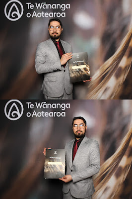 Booth photo from Ceremony 1 of the TWoA Tāmaki Makaurau 2025 Graduations (November Ceremonies) held at Church Unlimited, Glendene, Auckland, New Zealand at 12pm on Tuesday, 11 November, 2025. Photography by InstaBooth / KeyImagery Photography. Copyright: © 2025 Te Wānanga o Aotearoa.