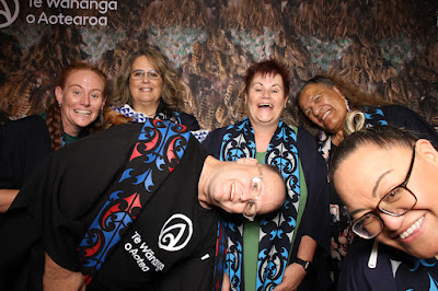 Booth photo from the TWoA Tainui 2023 Graduations (Ceremony 2 - Wednesday Afternoon), held at Hamilton Boys High School, Hamilton, Waikato, New Zealand on Wednesday, 19 April 2023. Photo: InstaBooth by KeyImagery Photography. Copyright: © Te Wānanga o Aotearoa.