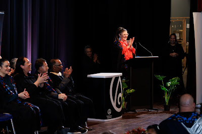 Photo from the TWoA Tāmaki Makaurau 2023 Graduations (Ceremony 1 @ 10am), held at the Due Drop Events Centre, Manukau, Auckland, New Zealand on Wednesday, 7 June, 2023. Photo: Mike Walen / KeyImagery Photography. Copyright: © Te Wānanga o Aotearoa.