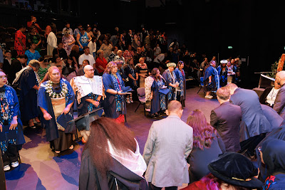 Photo from Ceremony 2 of the TWoA Tāmaki Makaurau 2025 Graduations (March 2025) held at the Mangere Arts Centre in Auckland, New Zealand on Wednesday, 12 March, 2025. Photo by Mike Walen / KeyImagery Photography. Copyright: © 2025 Te Wānanga o Aotearoa.