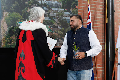 Photo from the HCC NZ Citizenship Ceremony 1 (Morning) held at The Atrium, Wintec/Te Pukenga, Hamilton, Waikato, New Zealand at 10:00am on Monday, 15 April, 2024. Photo: Mike Walen / KeyImagery Photography. Copyright: © Hamilton City Council.