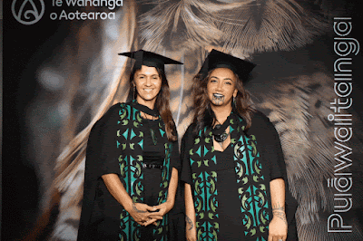 Booth photo from the TWoA Tainui 2025 Graduations (Ceremony 3 @ 10am) held at Claudelands Event Centre in Hamilton, Waikato, New Zealand on Wednesday, 30 April, 2025. Photography by InstaBooth / KeyImagery Photography. Copyright: © 2025 Te Wānanga o Aotearoa.