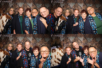 Booth photo from the TWoA Tainui 2023 Graduations (Ceremony 2 - Wednesday Afternoon), held at Hamilton Boys High School, Hamilton, Waikato, New Zealand on Wednesday, 19 April 2023. Photo: InstaBooth by KeyImagery Photography. Copyright: © Te Wānanga o Aotearoa.