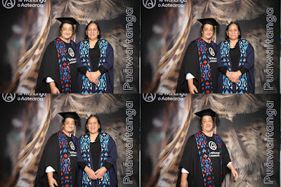 Booth photo from the TWoA Waiariki 2024 Graduations (Kawerau), held at Rautahi Marae, Kawerau, Bay of Plenty, New Zealand on Friday, 17 May, 2023. Photo: InstaBooth by KeyImagery Photography. Copyright: © Te Wānanga o Aotearoa.