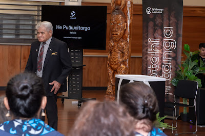 Photo from the TWoA Te Tai Tokerau 2024 Graduation (Kaitaia), held at Te Ahu in Kaitaia, Northland, New Zealand on Wednesday, 8 May, 2024. Photo by Alick Saunders for KeyImagery Photography. Copyright: © Te Wānanga o Aotearoa.