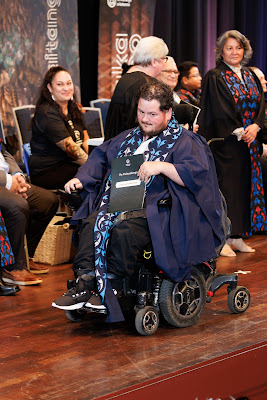 Photo from the TWoA Tāmaki Makaurau 2023 Graduations (Ceremony 3 @ 8pm), held at the Due Drop Events Centre, Manukau, Auckland, New Zealand on Wednesday, 7 June, 2023. Photo: Mike Walen / KeyImagery Photography. Copyright: © Te Wānanga o Aotearoa.